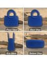 Mini EVA Beach Bag for Women - Cute Waterproof Rubber Tote Handbag for Vacation, Pool & Shower - Washable Mini Handbag for Sunscreen, Phone & Keys (Blue)(8 Inch) 